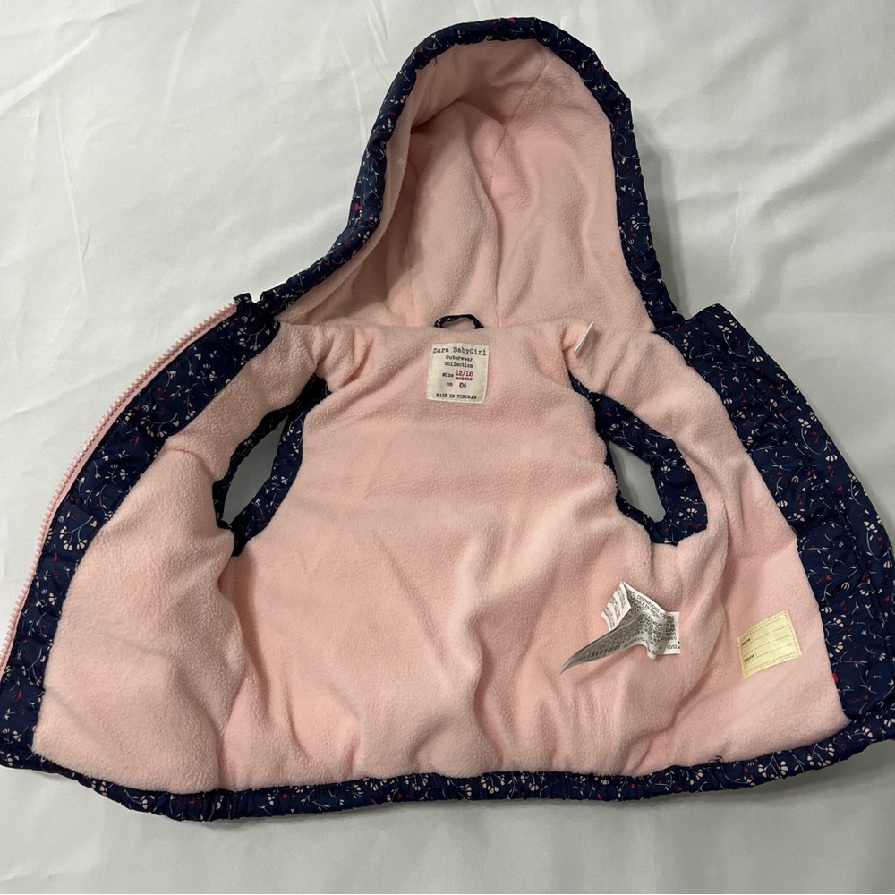 🟡 Zara BabyGirl Hooded Puffer Vest - Picture 4 of 4